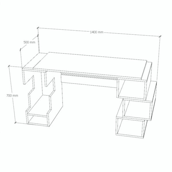 Escritorio Gamer GameDesk20 140cm Negro