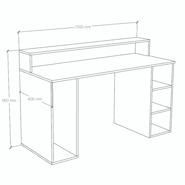 Escritorio Gamer GameDesk23 150cm Negro