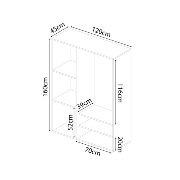 Closet Hogar CTB01 120cm Blanco