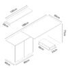 Escritorio Oficina ZB01 188cm Blanco