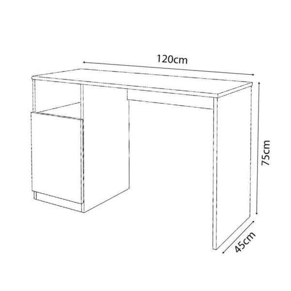 Escritorio Oficina EBB01 120cm Blanco