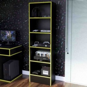 Armario Gamer 177 cm Negro/Amarillo