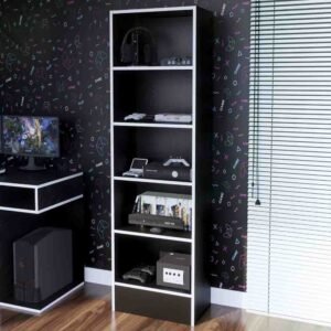 Armario Gamer 177 cm Negro/Blanco