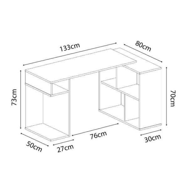Escritorio Gamer GameDesk16 133 X 80 Cm Negro