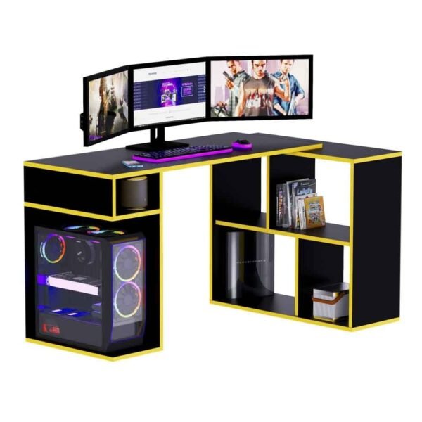 Escritorio Gamer GameDesk18 133 X 80 Cm Negro