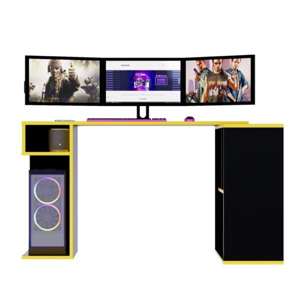 Escritorio Gamer GameDesk18 133 X 80 Cm Negro