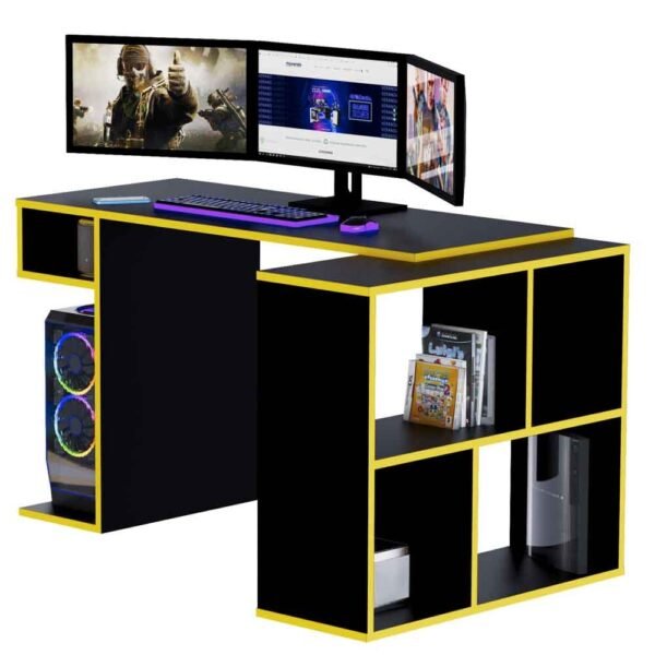 Escritorio Gamer GameDesk18 133 X 80 Cm Negro