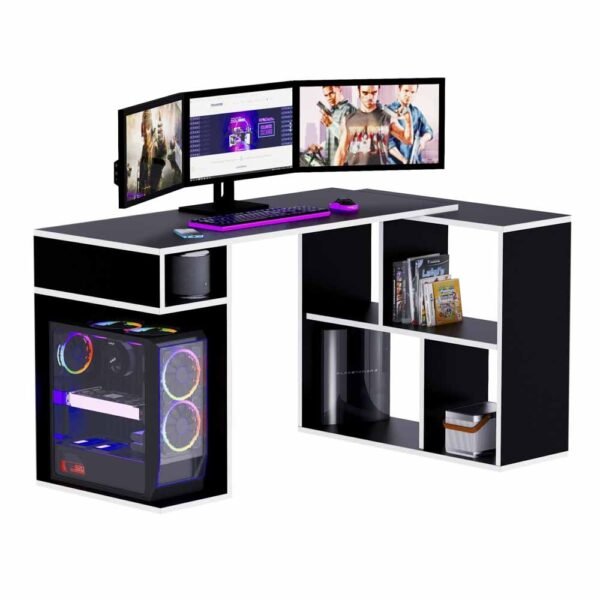 Escritorio Gamer GameDesk16 133 X 80 Cm Negro