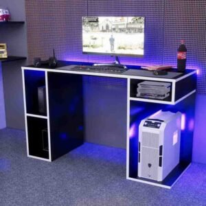 Escritorio Gamer 120 cm Negro/Blanco Innovaciones Lumik