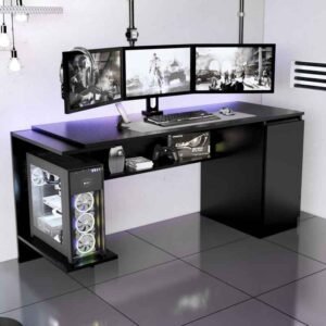 Escritorio Gamer 140 cm Negro Innovaciones Lumik