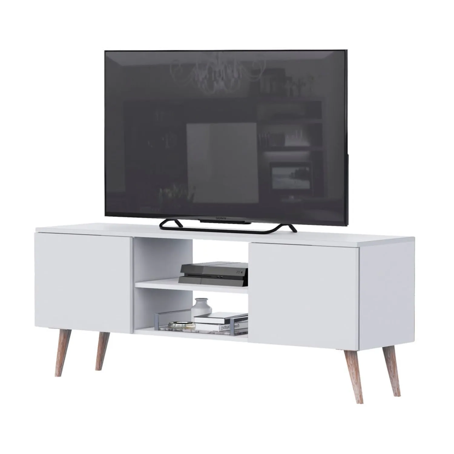 Centro de TV 150 cm Blanco – Innovaciones Lumik - Imagen 2