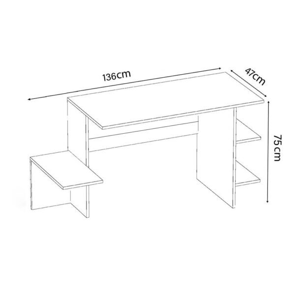 Escritorio Gamer GameDesk7 136cm Negro