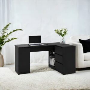 Escritorio en L Gerencial Negro 150cm