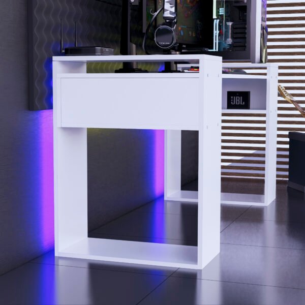Escritorio Gamer 180 cm Blanco Innovaciones Lumik