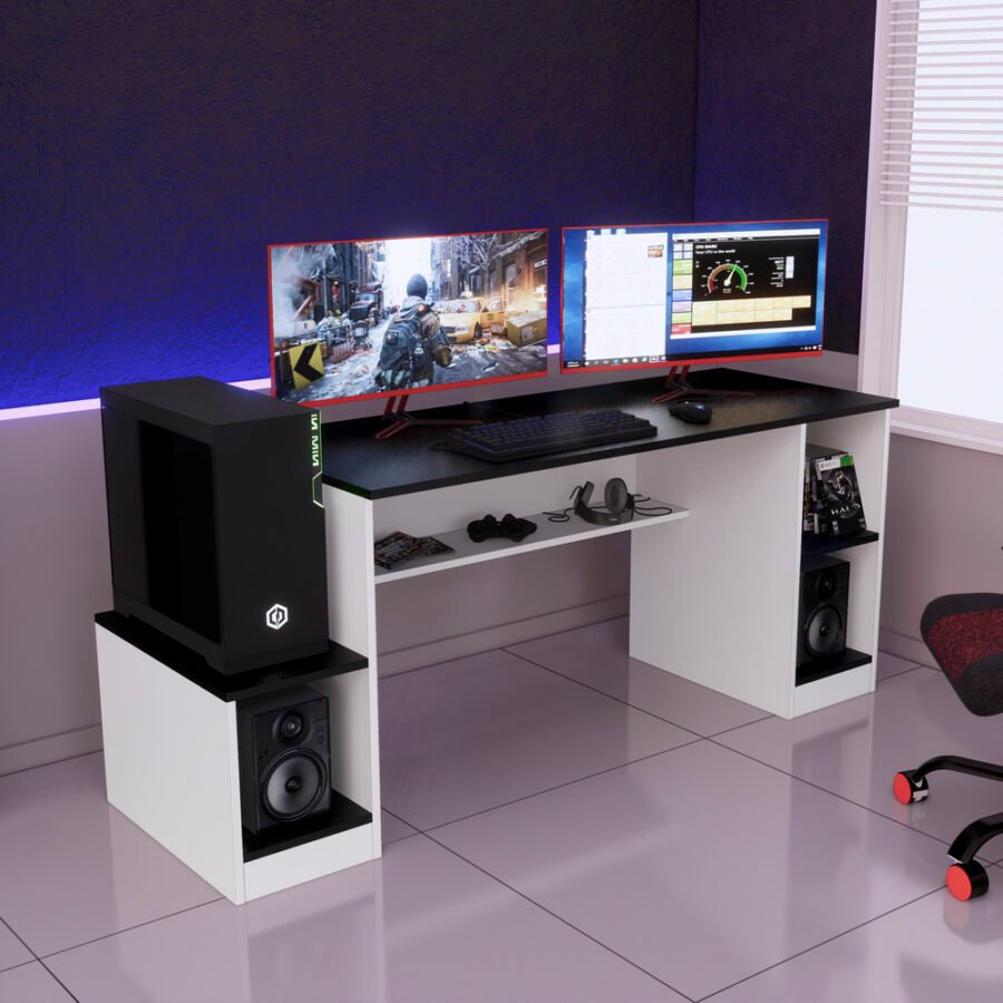 Escritorio Gamer 180 cm Bicolor Innovaciones Lumik