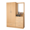 Ropero Moderno 180 cm con Espejo y Cajones – Mueble Organizador de Dormitorio | Innovaciones Lumik