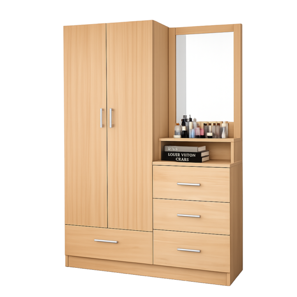 Ropero Moderno 180 cm con Espejo y Cajones – Mueble Organizador de Dormitorio | Innovaciones Lumik