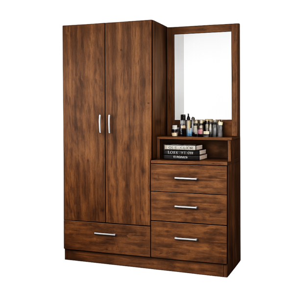 Ropero Moderno 180 cm con Espejo y Cajones – Mueble Organizador de Dormitorio | Innovaciones Lumik