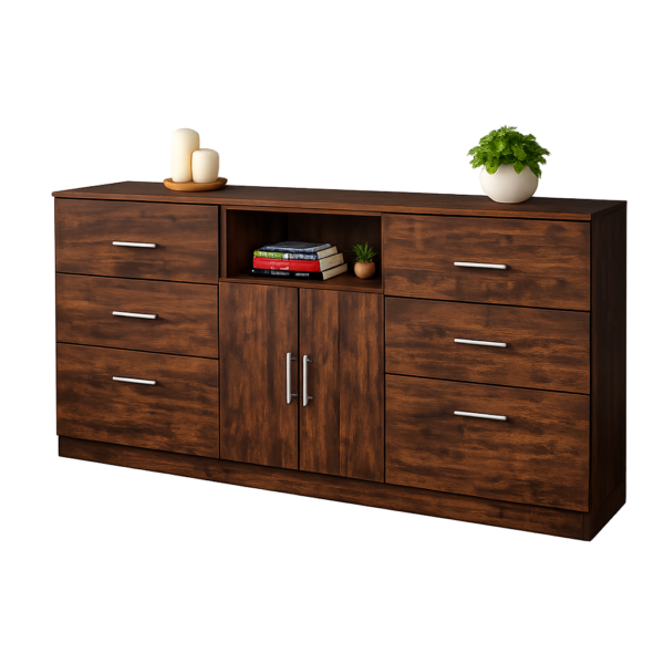 Cómoda Aparador Premium 170 cm con Cajones y Puertas – Mueble de Almacenamiento Profesional | Innovaciones Lumik