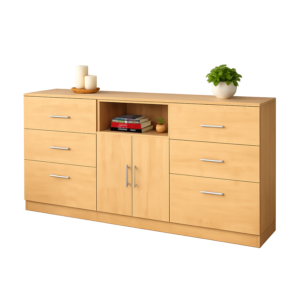 Cómoda Aparador 170 cm con Cajones y Compartimientos – Mobiliario de Almacenamiento Profesional | Innovaciones Lumik - Imagen 2