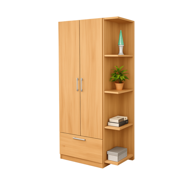 Ropero Moderno 180 cm con Repisas Laterales – Mueble Organizador de Dormitorio | Innovaciones Lumik