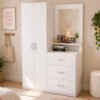 Ropero Blanco 180 cm con Tocador y Cajones – Closet Organizador para Dormitorio | Innovaciones Lumik