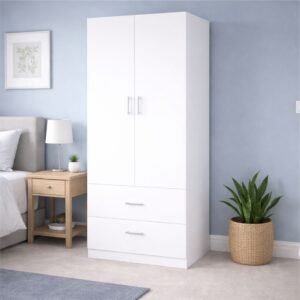 Ropero Blanco 180 cm con Cajones – Closet Organizador para Dormitorio | Innovaciones Lumik