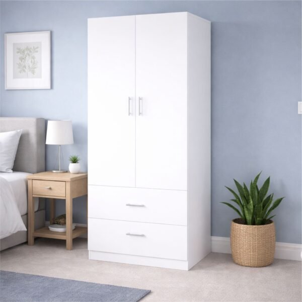 Ropero Blanco 180 cm con Cajones – Closet Organizador para Dormitorio | Innovaciones Lumik
