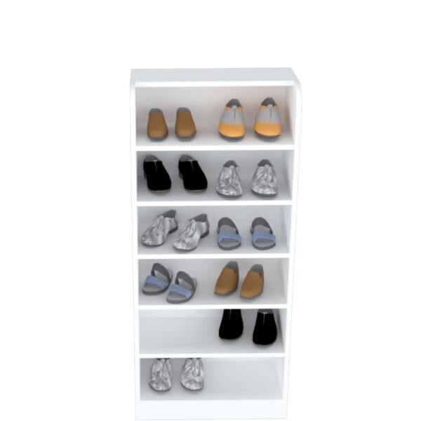 Zapatera Blanca 135 cm con Repisas – Organizador de Zapatos | Innovaciones Lumik
