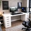 Escritorio de Melamina 180 cm con Cajones y Tablero 36 mm para Oficina y Gaming | Innovaciones Lumik