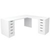 Escritorio en L Gamer Blanco con Cajones y Tablero Engrosado | Innovaciones Lumik