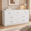 Cómoda Blanca de 7 Cajones 140 cm | Innovaciones Lumik