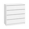 Cómoda Blanca de 4 Cajones 80 cm | Innovaciones Lumik
