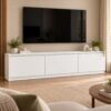Mueble para TV Blanco con 3 Puertas 180 cm | Innovaciones Lumik