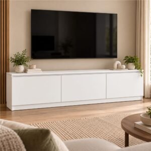 Mueble para TV Blanco con 3 Puertas 180 cm | Innovaciones Lumik