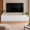 Mueble para TV Blanco de 6 Puertas 180 cm | Innovaciones Lumik