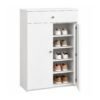 Zapatera Blanca de 2 Puertas y 1 Cajón 70 cm | Innovaciones Lumik