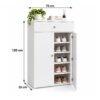 Zapatera Blanca de 2 Puertas y 1 Cajón 70 cm | Innovaciones Lumik
